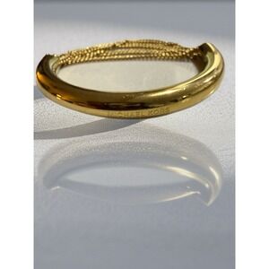 Michael Kors MK Modern Fringe Gold Tone Chain Bangle Bracelet Magnetic Clasp